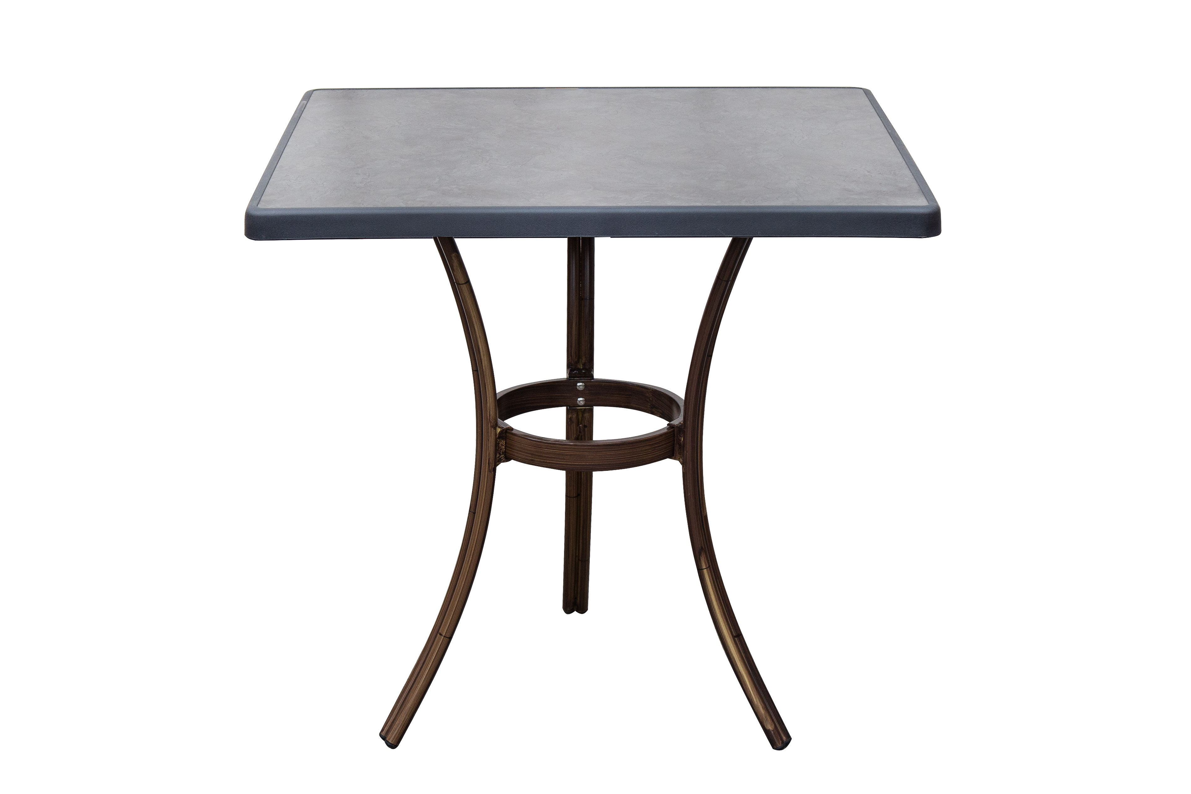 RESTAURANT TABLE & BASE GREY MARBLE SQUARE OR ROUND MODEL 6534